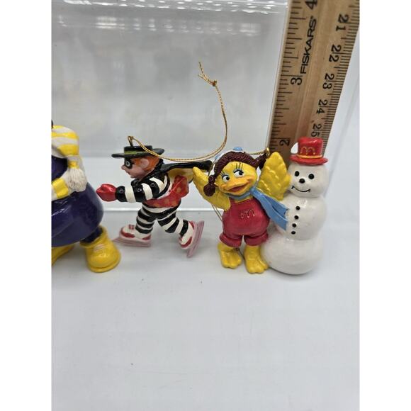 Vintage McDonalds Character Ornament Set of 4 Grimace Ronald Hamburglar Birdie - Picture 3 of 3